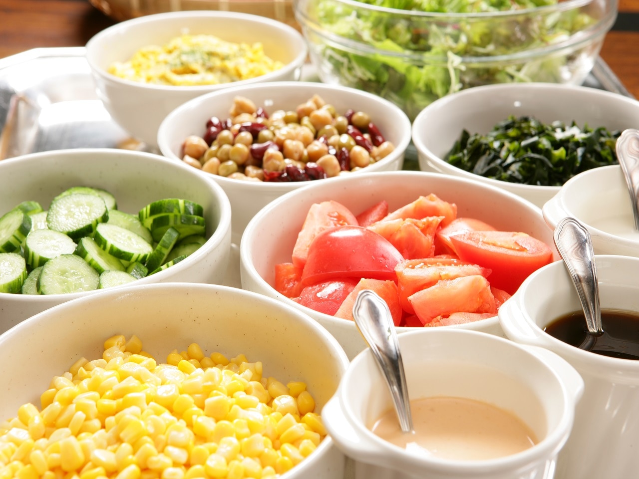 A wide variety of fresh vegetables available